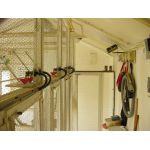 drinksysteem in gebruik, drinkcup met vleugelmoer